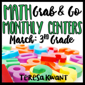 Preview of Third Grade Math Centers for March
