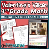 Third Grade Math Content Valentine's Day Digital Escape Room