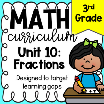 Preview of Third Grade Math Curriculum Unit 10 Fractions 