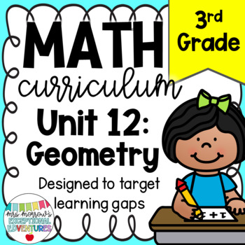 Preview of Third Grade Math Curriculum Unit 12 Geometry | Shapes, Area, and Perimeter