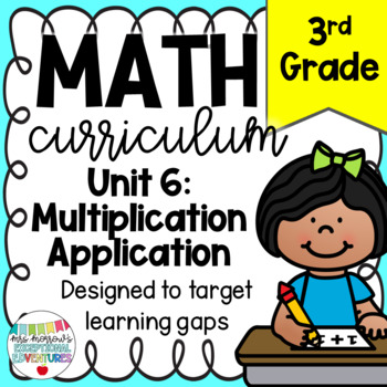 Preview of Third Grade Math Curriculum Unit 6 Multiplication Application