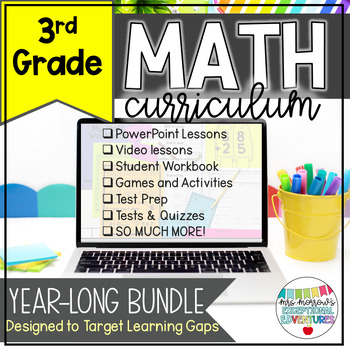 Preview of Third Grade Math Curriculum Year Long BUNDLE 