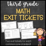 Third Grade Math Exit Tickets (CCSS Aligned)
