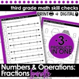 Fractions Practice & Fractions on a Number Line for 3rd Gr