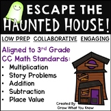 Third Grade Math Haunted House Halloween Themed Escape Roo