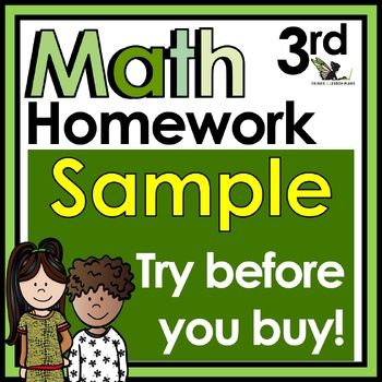 Preview of Third Grade Math Homework - Free Sample