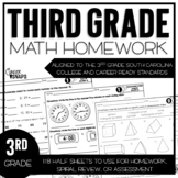 Third Grade Math Homework and Practice Sheets