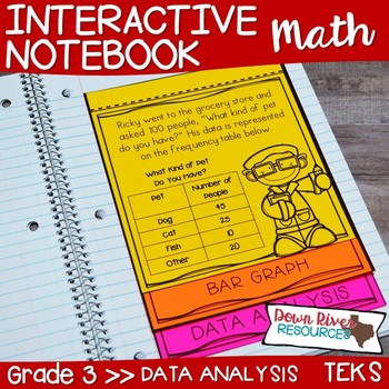 Preview of Third Grade Math Interactive Notebook: Data Analysis- Graphing (TEKS)
