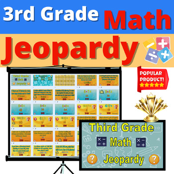 Preview of Third Grade Math Jeopardy Group Activity Trivia Resource