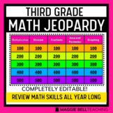 Third Grade Math Jeopardy Virtual Review Whole Class Game 