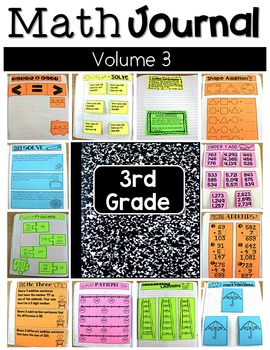 Preview of Third Grade Math Journal Volume 3 Ordering, Mix of Addition and Subtraction