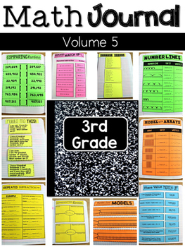 Preview of Third Grade Math Journal Volume 5 Division