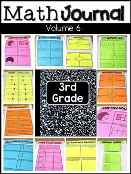 Preview of Third Grade Math Journal Volume 6 Fractions