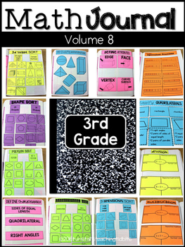 Third Grade Math Journal Volume 8 Geometry by Reagan Tunstall | TpT