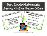 Third Grade Math Learning Intentions and Success Criteria