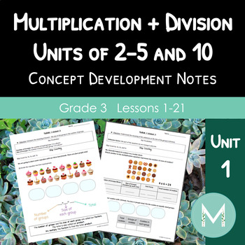 Preview of Third Grade Math: MULTIPLICATION + DIVISION - Concept Development (Module 1)