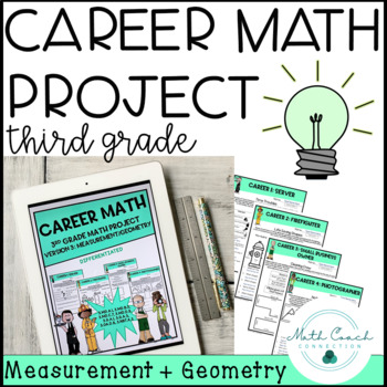 Preview of Measurement & Geometry Math Project for 3rd Grade