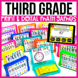 Third Grade Math Review Games & Centers | Digital & Print
