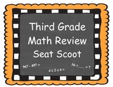 Preview of Third Grade Math Review Seat Scoot