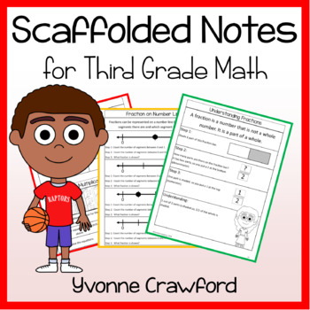 Preview of Third Grade Math Scaffolded Notes| Guided Notes | Math Fact Fluency