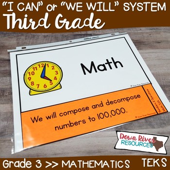 Preview of Third Grade Math TEKS I Can Statements
