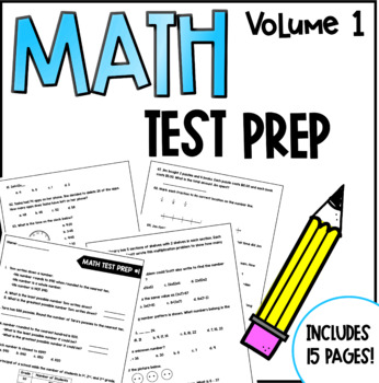 Preview of Third Grade Math Test Prep Volume One