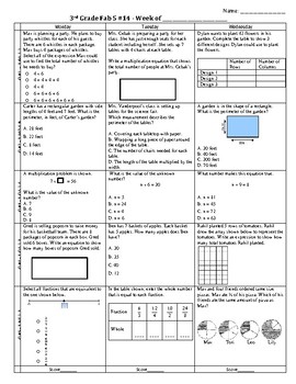 Week 14 Weekly TEKS Review