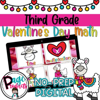 Preview of Third Grade Math Valentine's Day Digital Activity