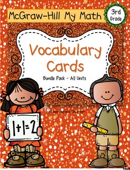 Preview of Third-Grade Math Vocabulary - BUNDLE {My Math Series - ALL Units}{CCSS aligned}