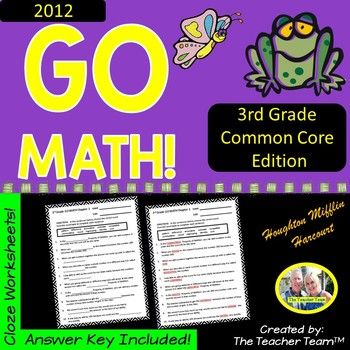 GO MATH 3rd Grade Vocabulary Worksheets Full Year by The ...