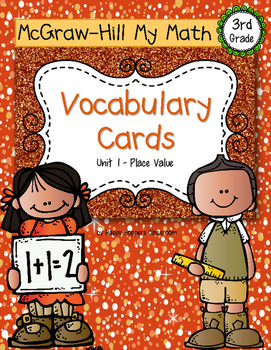 Preview of Third-Grade Math Vocabulary {My Math Series - Unit 1}{CCSS aligned}