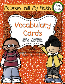 Preview of Third-Grade Math Vocabulary {My Math Series - Unit 2 & 3}{CCSS aligned}