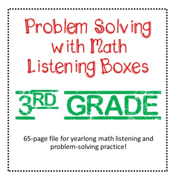 Preview of Third Grade Math Listening Challenges Whole Year Practice