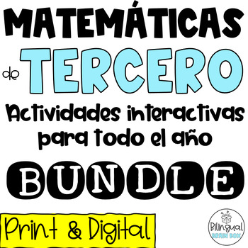 Preview of Third Grade Math in Spanish - Matemáticas de tercero Worksheets and Posters