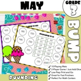 Third Grade May BUMP Math Game - Rounding to the Nearest 1