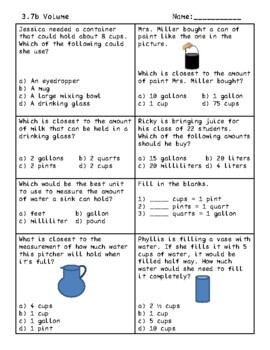 third grade measurement review by the planning box tpt