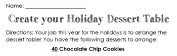 Preview of Third Grade Module 1 Mid Module Project- Create a Holiday Array Table