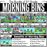 3rd Grade Morning Bins, Parts of Speech, Multiplication + 