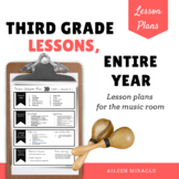 Music Lesson Plans for Third Grade, Entire Year {Bundle}