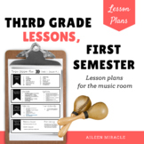 Music Lesson Plans for Third Grade, First Semester
