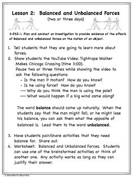 Third Grade Science Ngss Motion And Stability And Forces And Interactions Unit