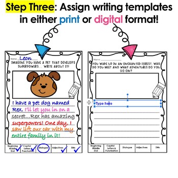 Third Grade Narrative Writing Graphic Organizers with Writing Prompts ...