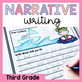 Preview of Third Grade Narrative Writing Prompts and Worksheets