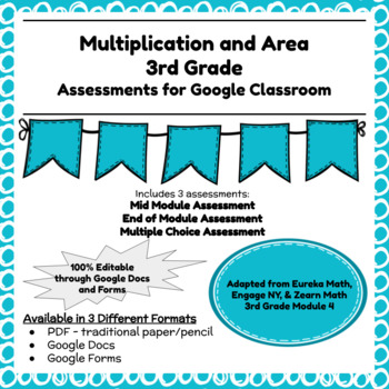Preview of Digital & Printable Engage NY Grade 3 Module 4 -  Assessments