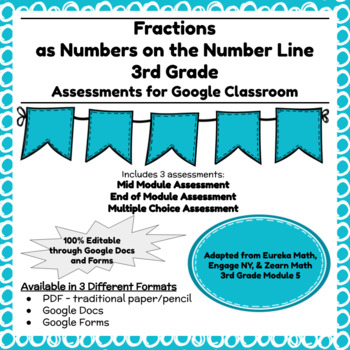 Preview of Digital & Printable Engage NY Grade 3 Module 5 -  Assessments