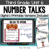 Third Grade Number Talks Unit 6 for Building Number Sense 