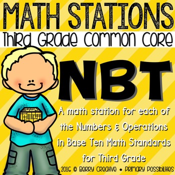 Preview of Third Grade Numbers and Operations in Base Ten Math Stations