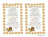 Third Grade Open House Gift Label (Lion) w/ Editable Teacher Name