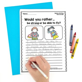 third grade opinion writing prompts and worksheets by