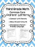 Third Grade Parent Letter Common Core Standards EDITABLE
